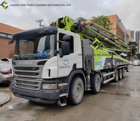 Camion 2018 della pompa per calcestruzzo della seconda mano di Zoomlion del telaio di SCANIA 63m