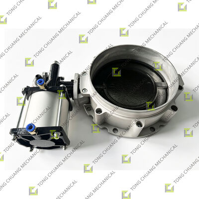 Valvola a farfalla pneumatica BV1FS250 per macchinari per calcestruzzo, Gruppo valvola a farfalla pneumatica, Valvola a farfalla ad azionamento pneumatico, Valvola a farfalla pneumatica con cilindro